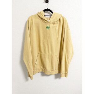 Hidden‎ NY Womens Mini Logo Embroidered Hoodie Sweatshirt Made In USA Tan XL